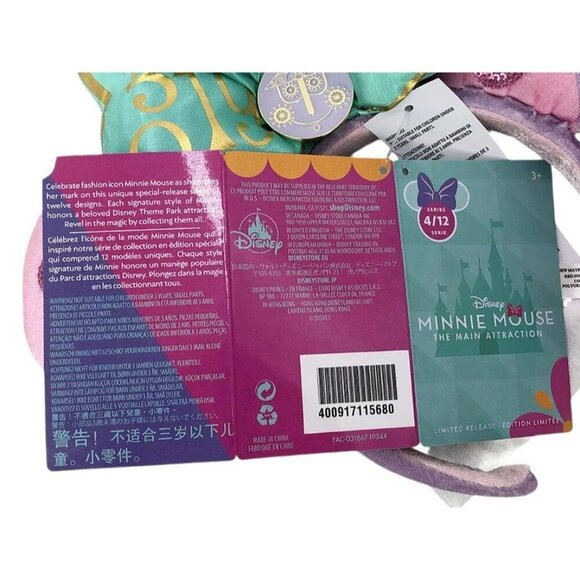 Disney Minnie Mouse The Main Attraction It\'s A Small World Ears Headband 4/12